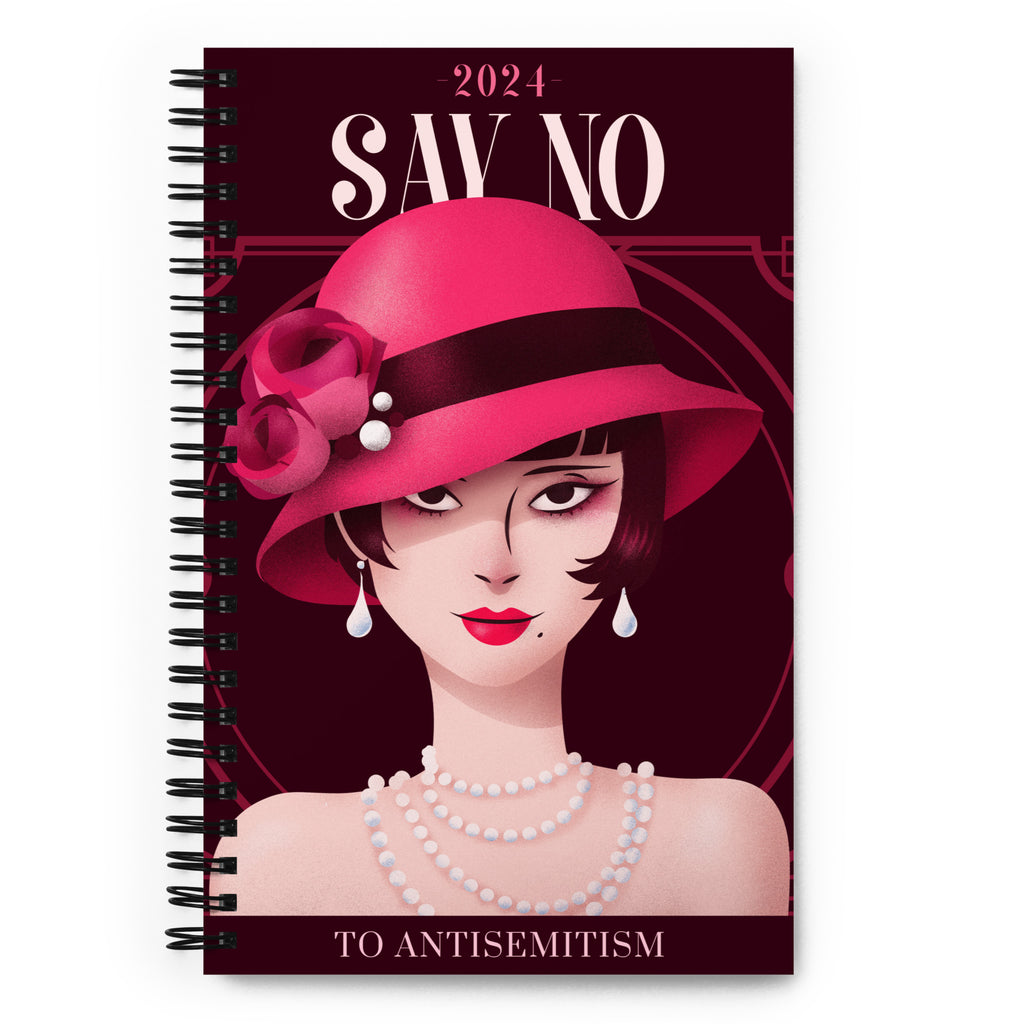 Art Deco Love Story | No Antisemitism | Spiral Notebook