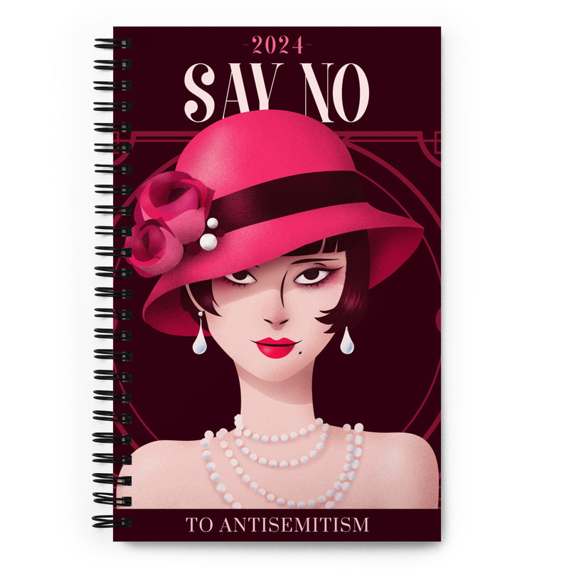 Art Deco Love Story | No Antisemitism | Spiral Notebook