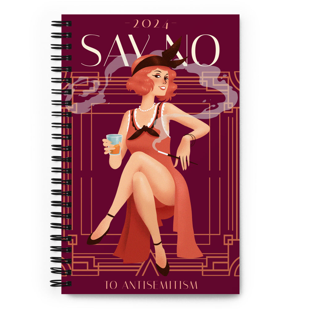 Art Deco Love Story | No Antisemitism | Spiral Notebook