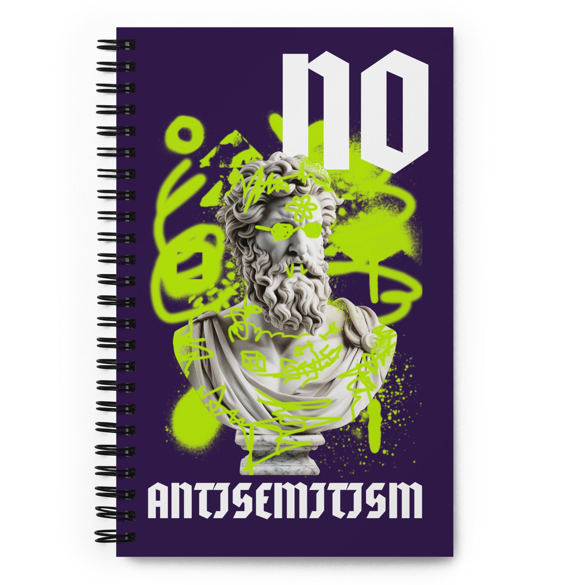 Graffiti Statue Anthem | No Antisemitism | Spiral Notebook