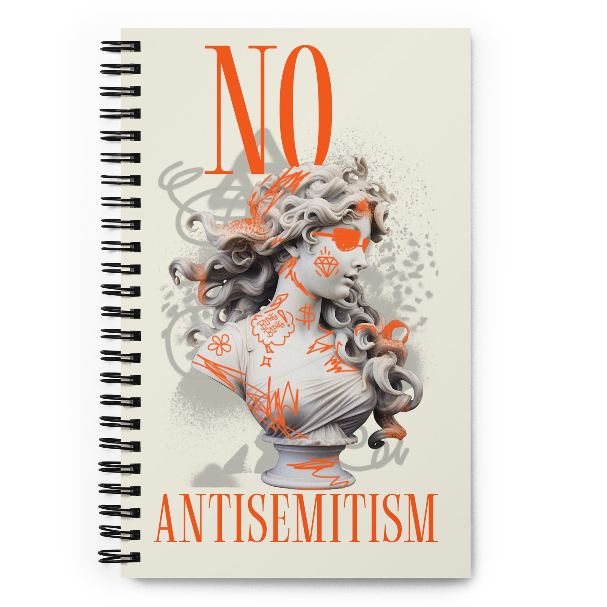Graffiti Statue Anthem | No Antisemitism | Spiral Notebook