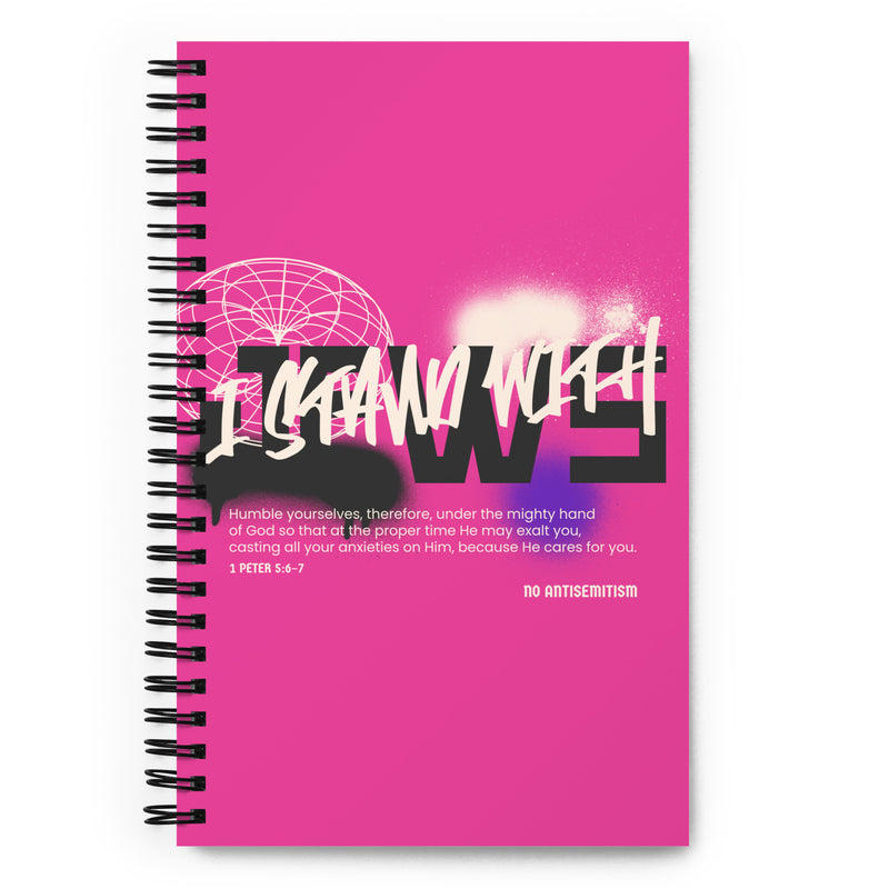 I Stand With Jews Graffiti Bible Verse | Spiral Notebook