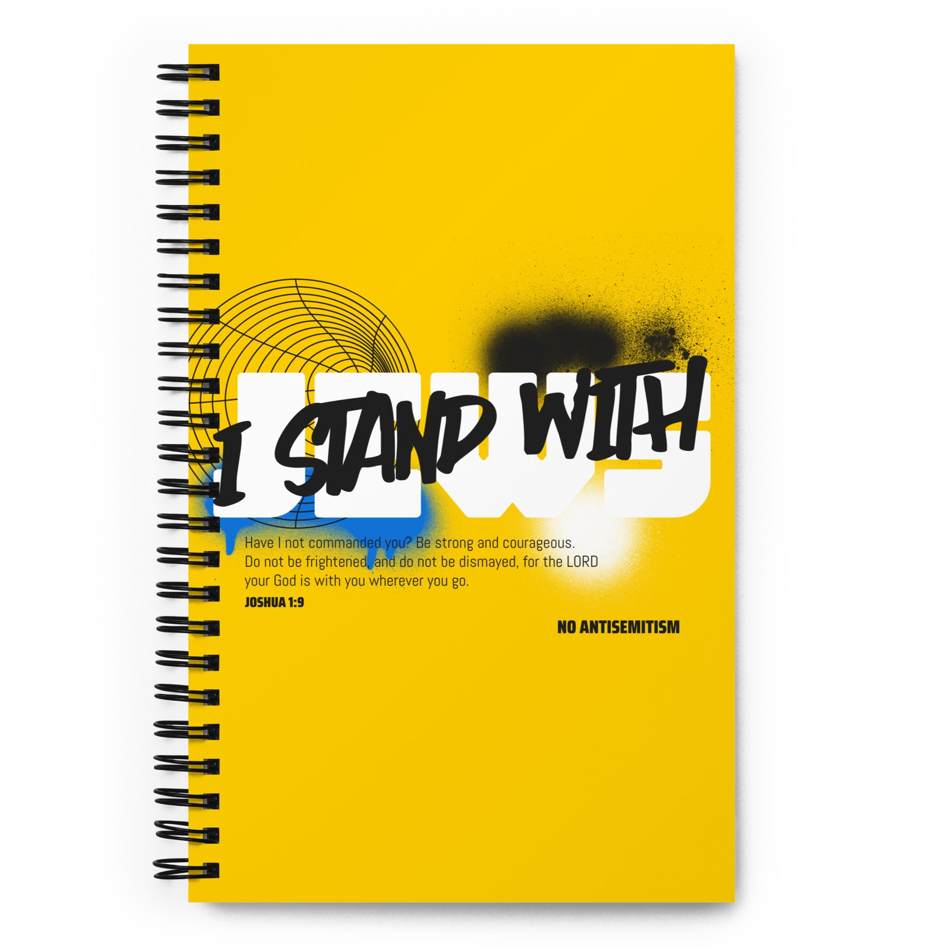 I Stand With Jews Graffiti Bible Verse | Spiral Notebook
