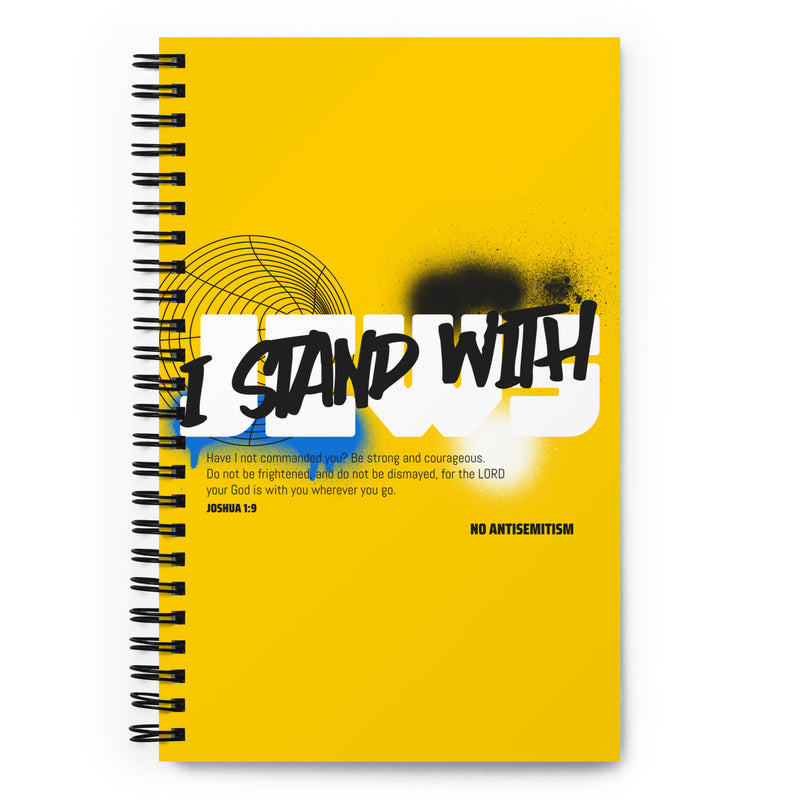 I Stand With Jews Graffiti Bible Verse | Spiral Notebook