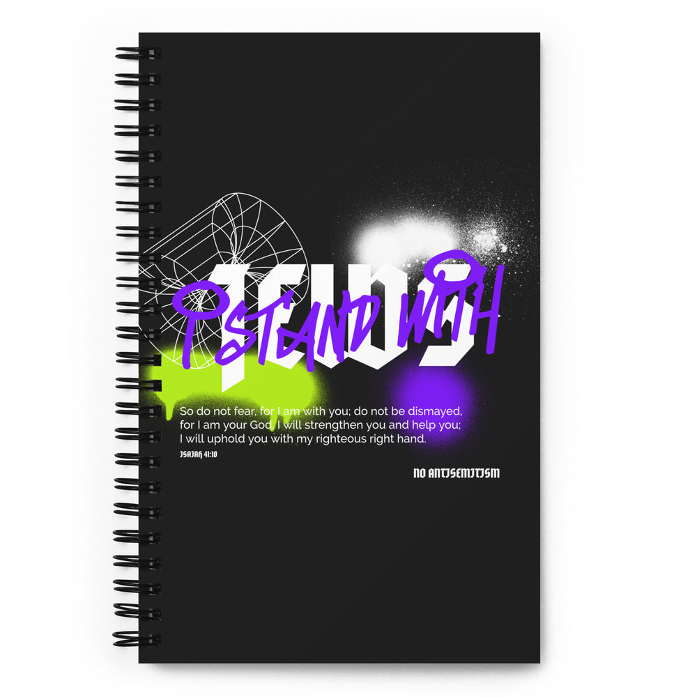 I Stand With Jews Graffiti Bible Verse | Spiral Notebook