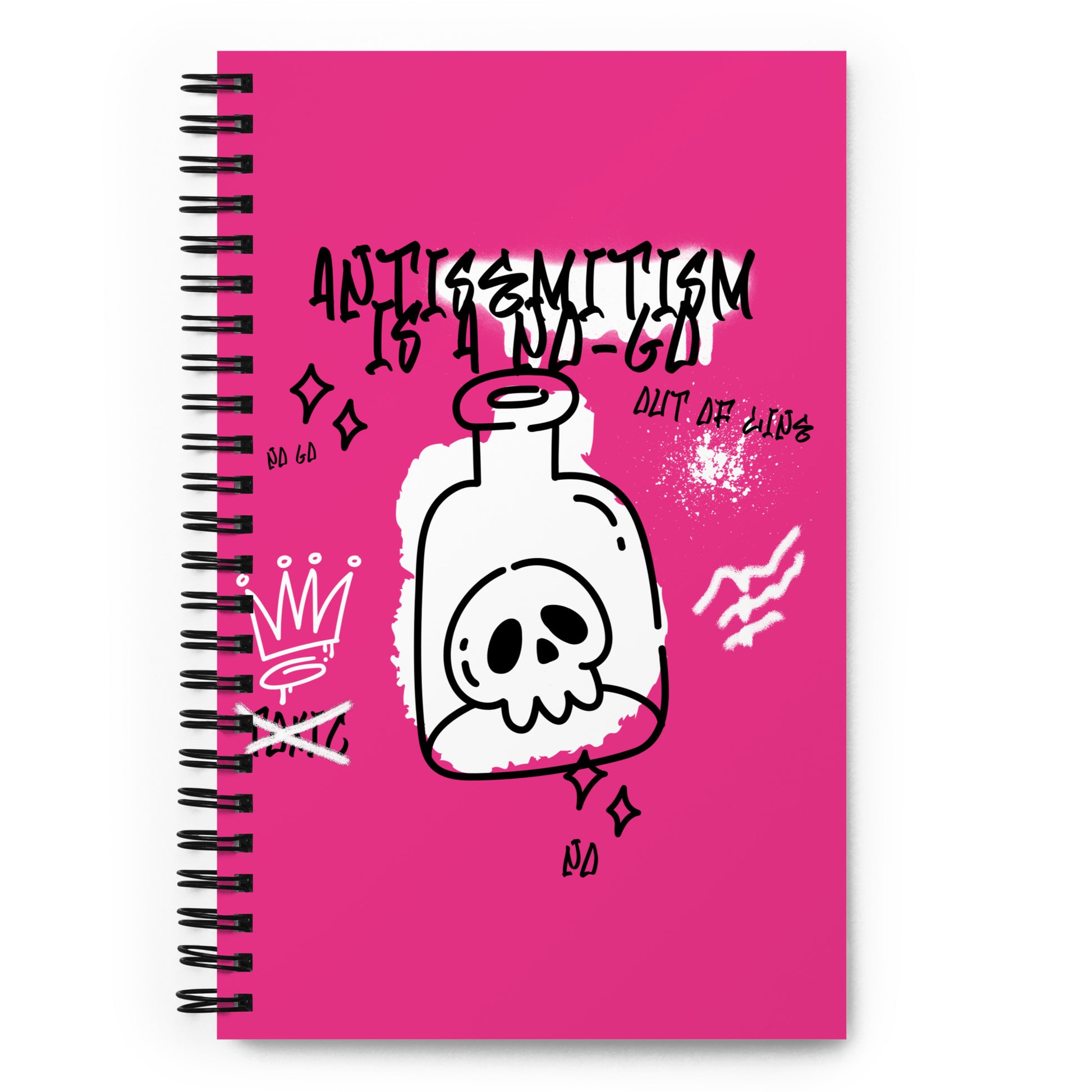 No Go Graffiti Doodle | Antisemitism | Spiral Notebook