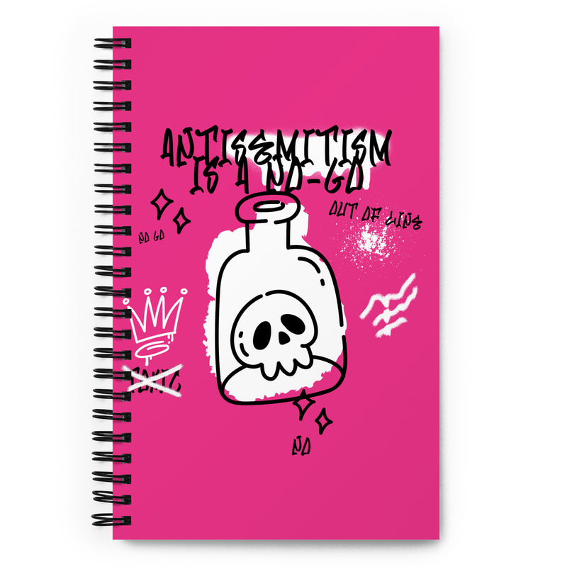 No Go Graffiti Doodle | Antisemitism | Spiral Notebook