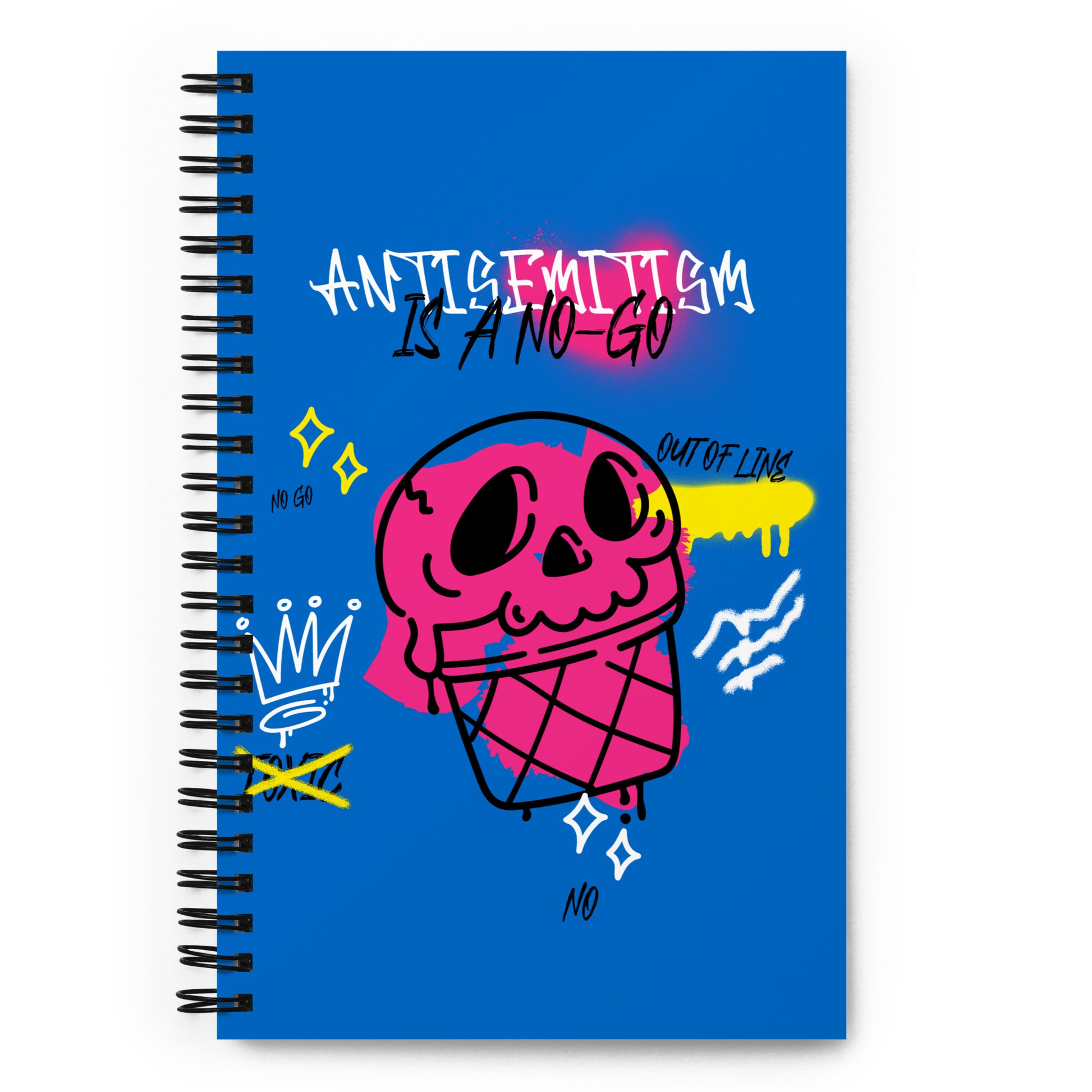 No Go Graffiti Doodle | Antisemitism | Spiral Notebook