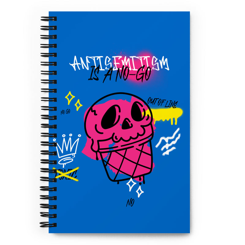 No Go Graffiti Doodle | Antisemitism | Spiral Notebook