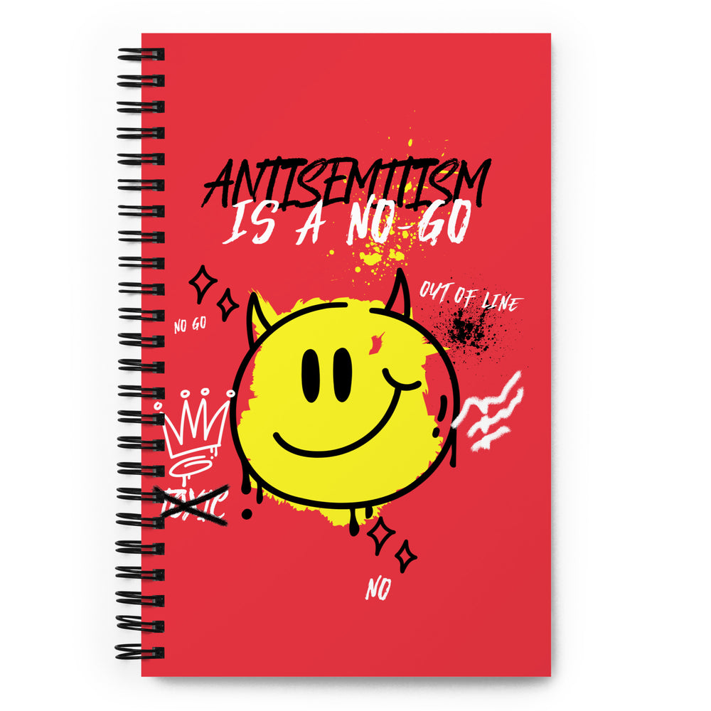 No Go Graffiti Doodle | Antisemitism | Spiral Notebook