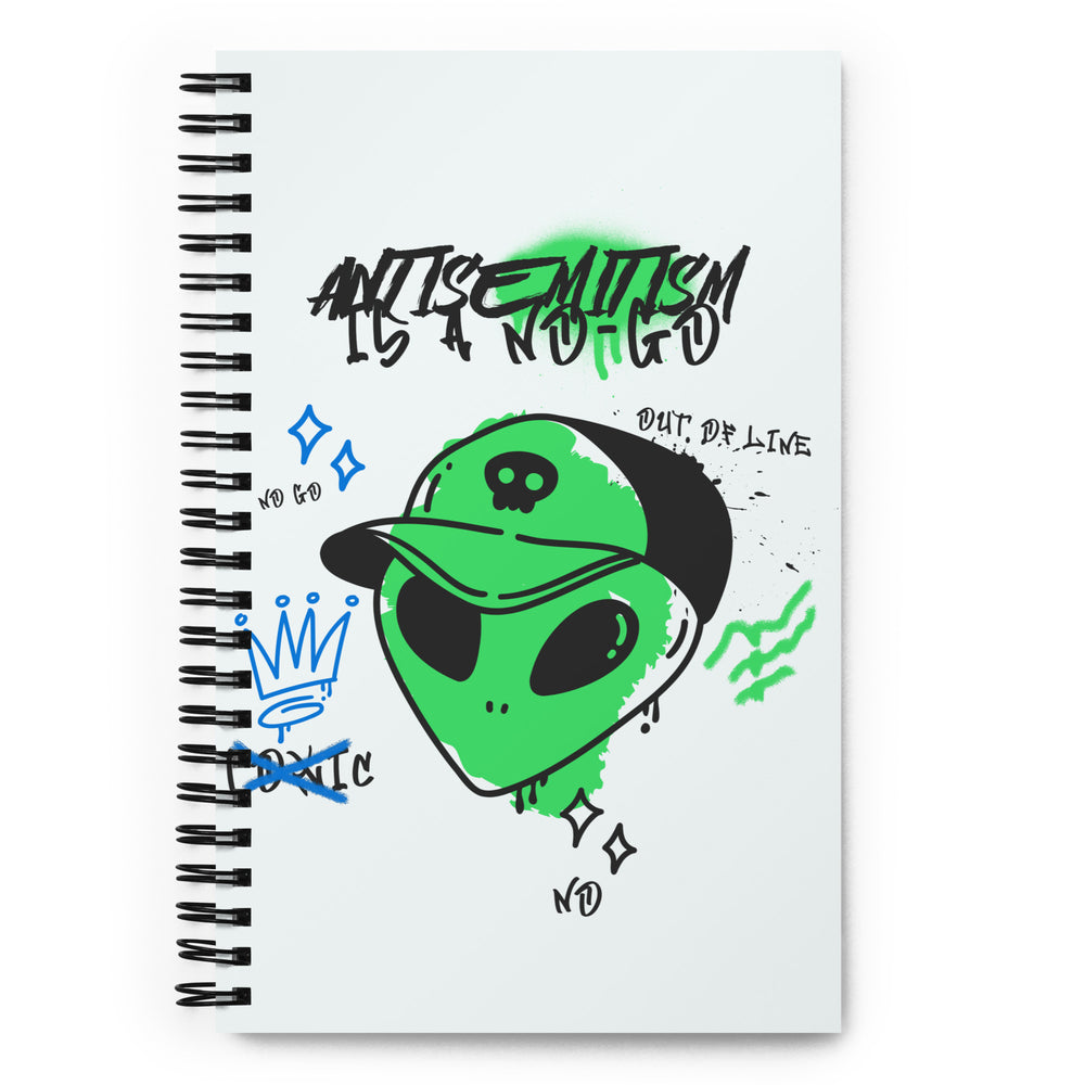 No Go Graffiti Doodle | Antisemitism | Spiral Notebook