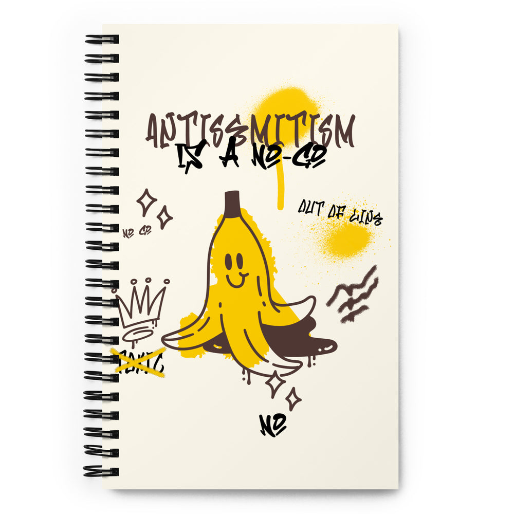 No Go Graffiti Doodle | Antisemitism | Spiral Notebook