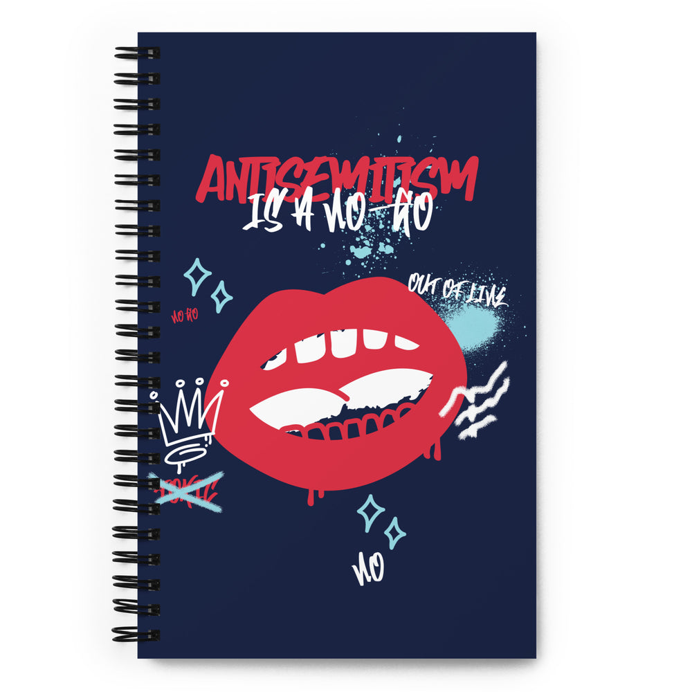 No Go Graffiti Doodle | Antisemitism | Spiral Notebook
