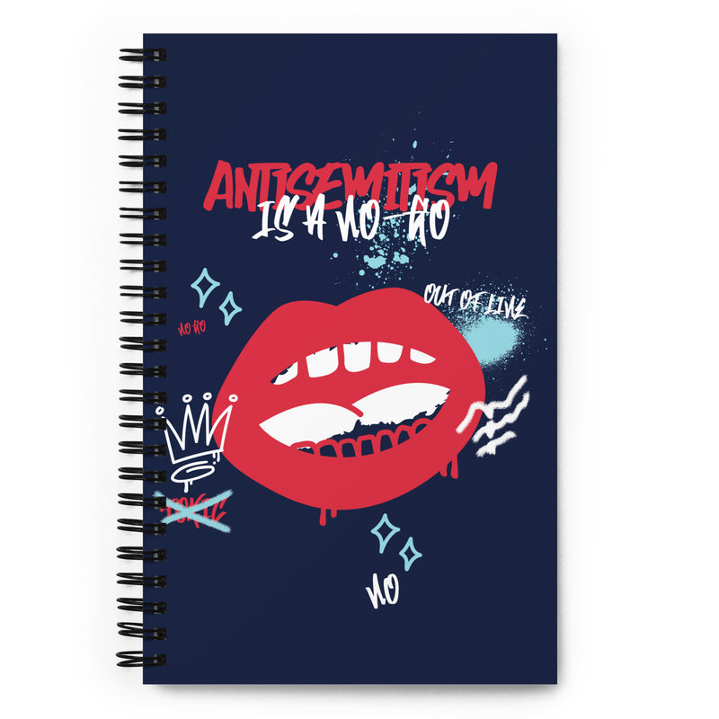 No Go Graffiti Doodle | Antisemitism | Spiral Notebook