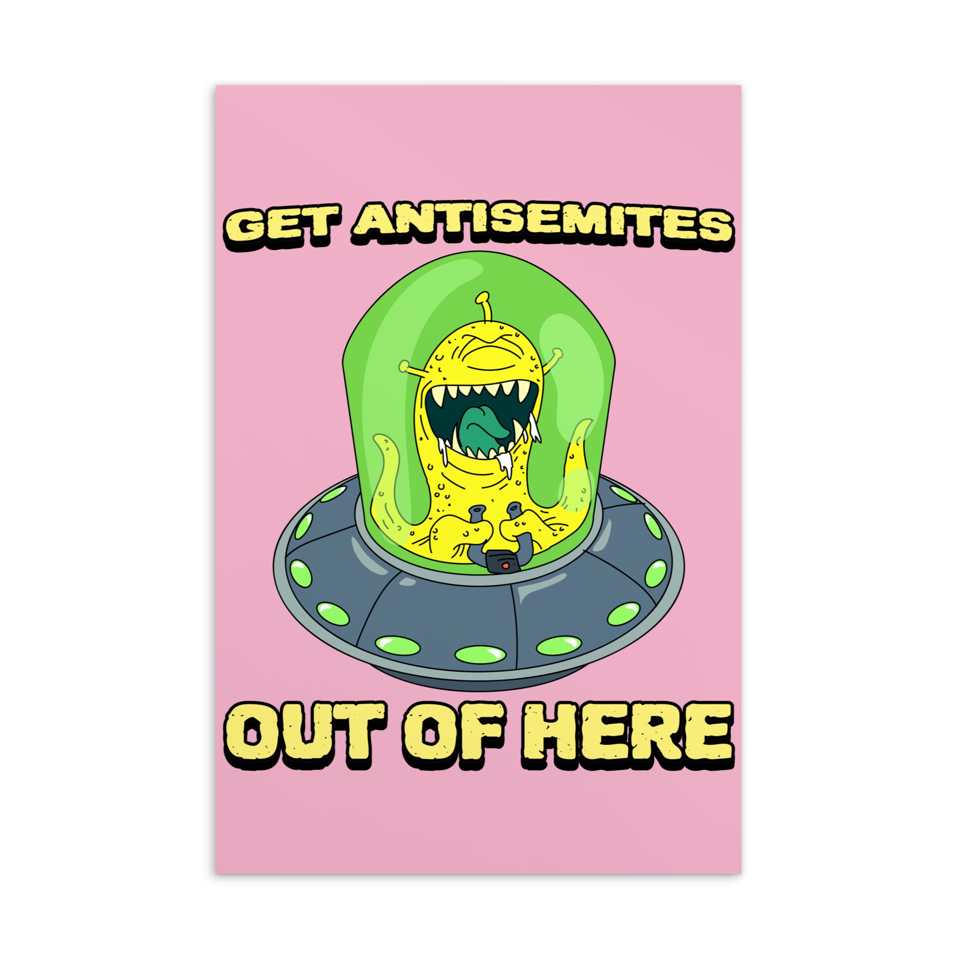Get Alien Out | Pink Edition | Standard Postcard Jouparty