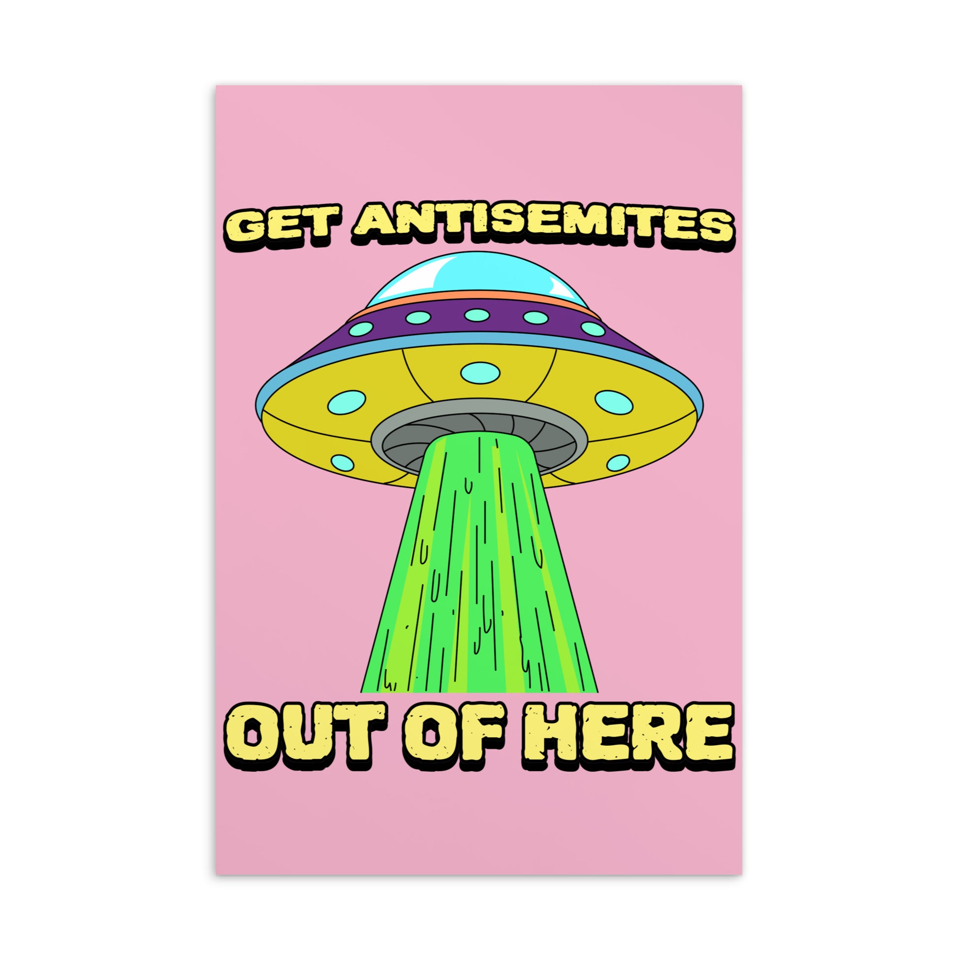 Get Alien Out | Pink Edition | Standard Postcard Jouparty