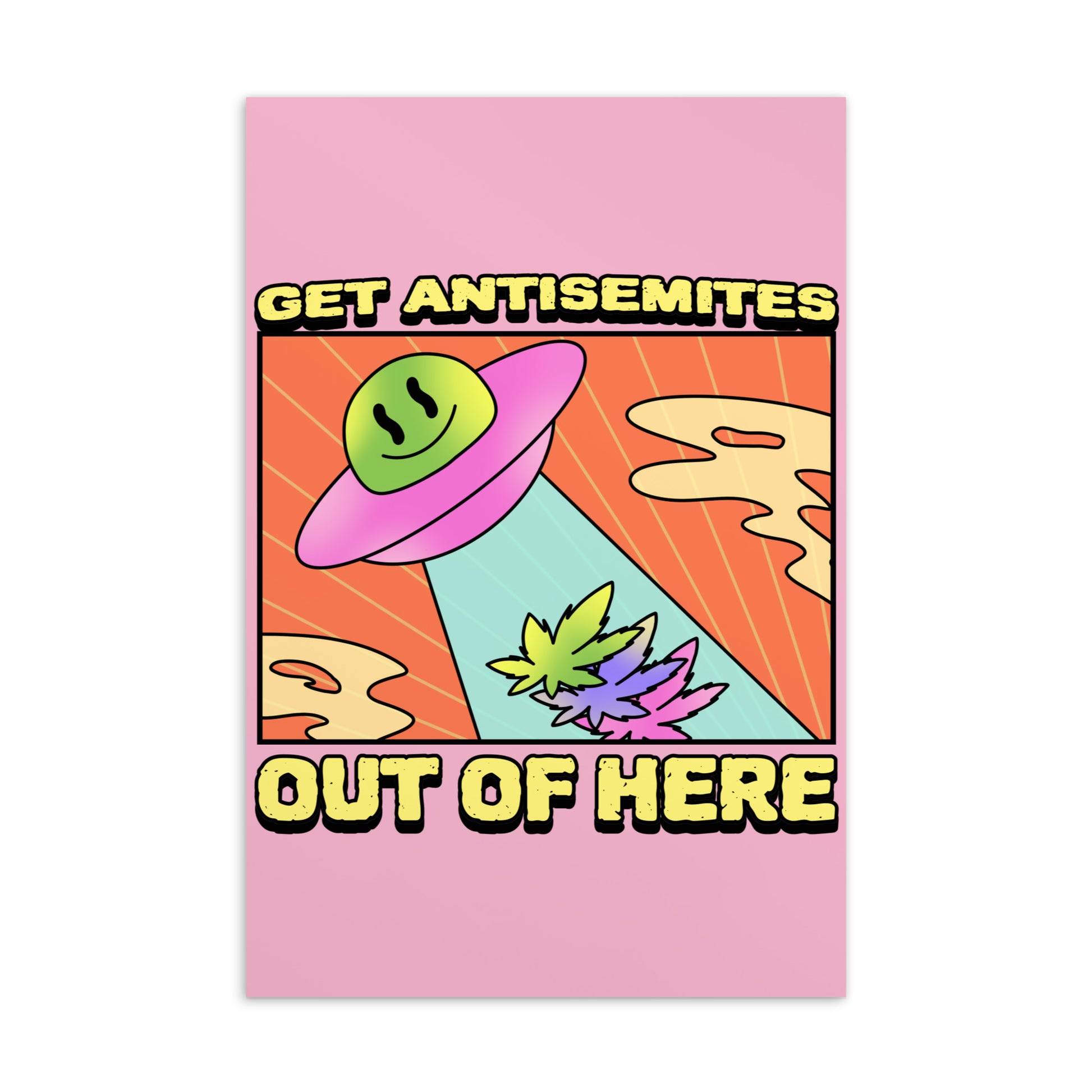 Get Alien Out | Pink Edition | Standard Postcard Jouparty