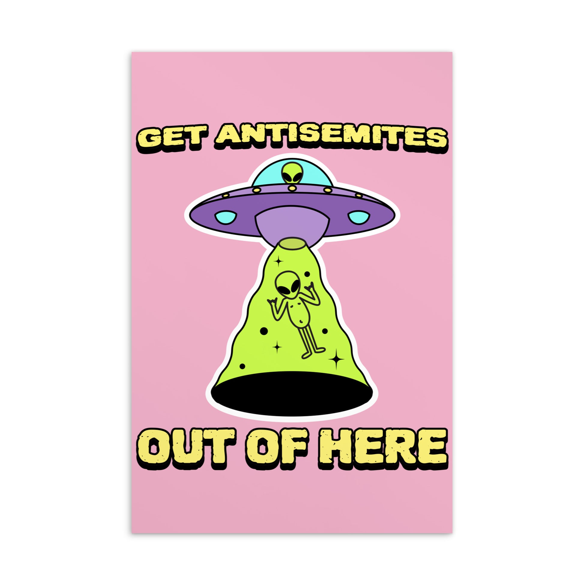 Get Alien Out | Pink Edition | Standard Postcard Jouparty