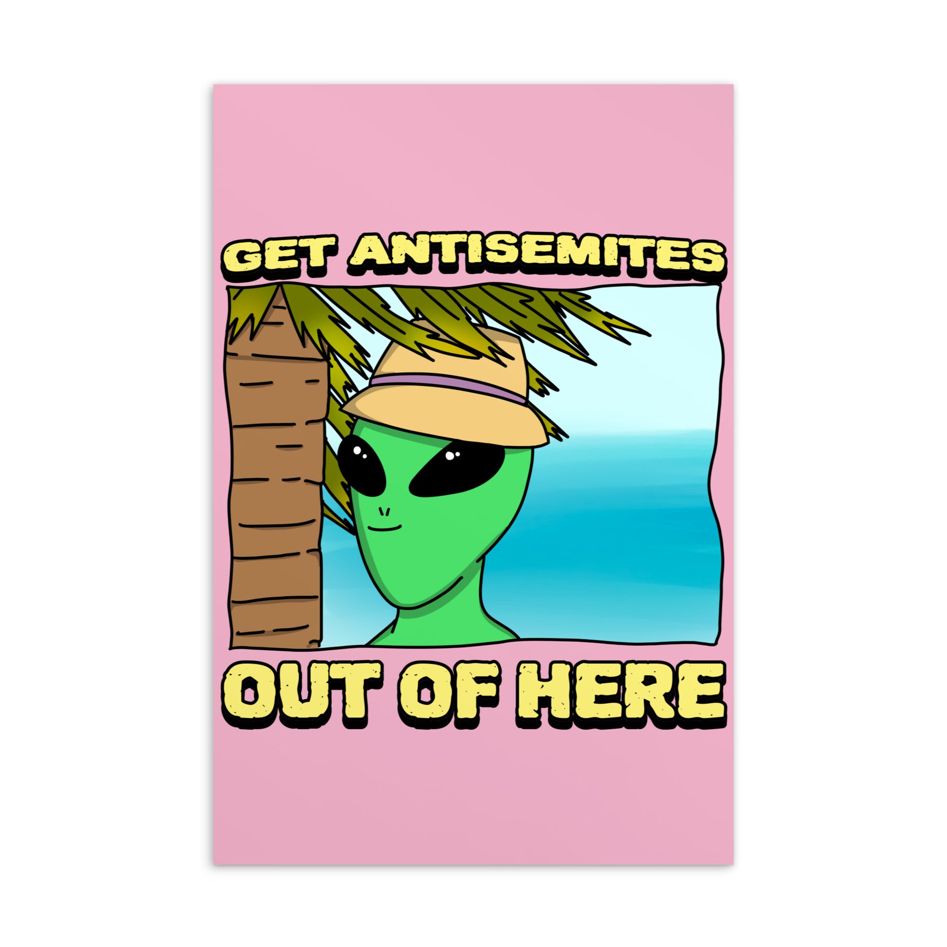 Get Alien Out | Pink Edition | Standard Postcard Jouparty