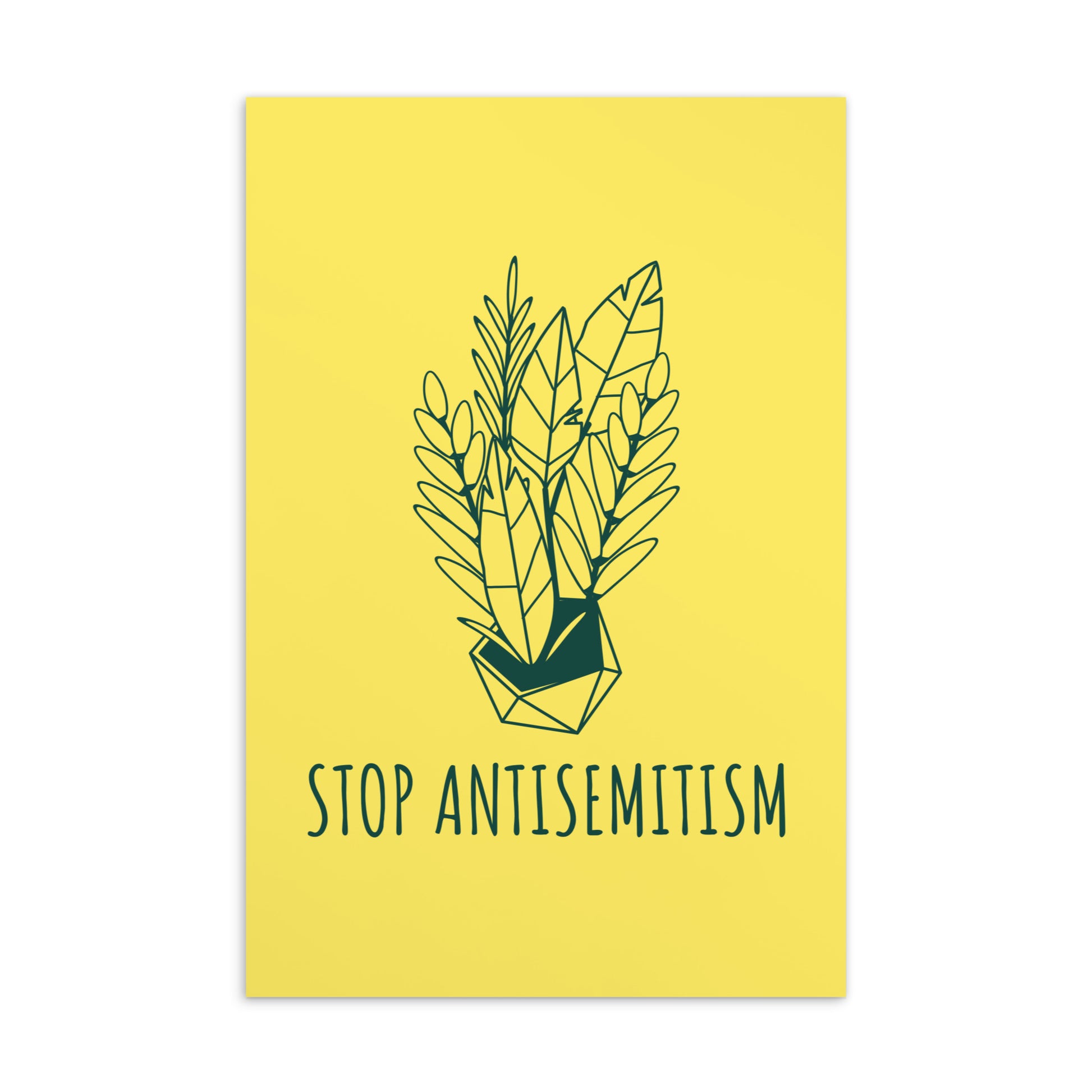Stop Antisemitism | Plants & Flowers Edition | Standard Postcard