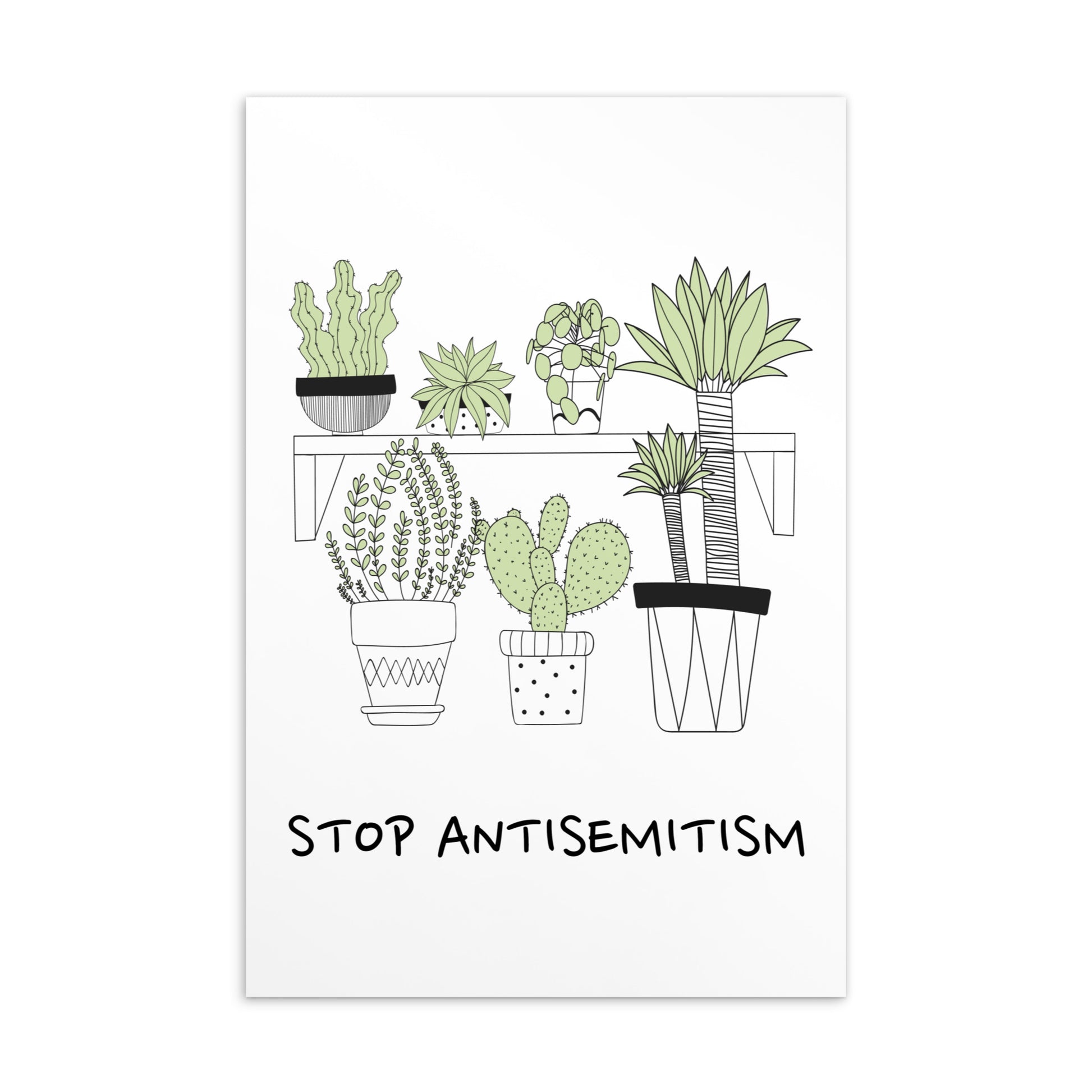 Stop Antisemitism | Plants & Flowers Edition | Standard Postcard