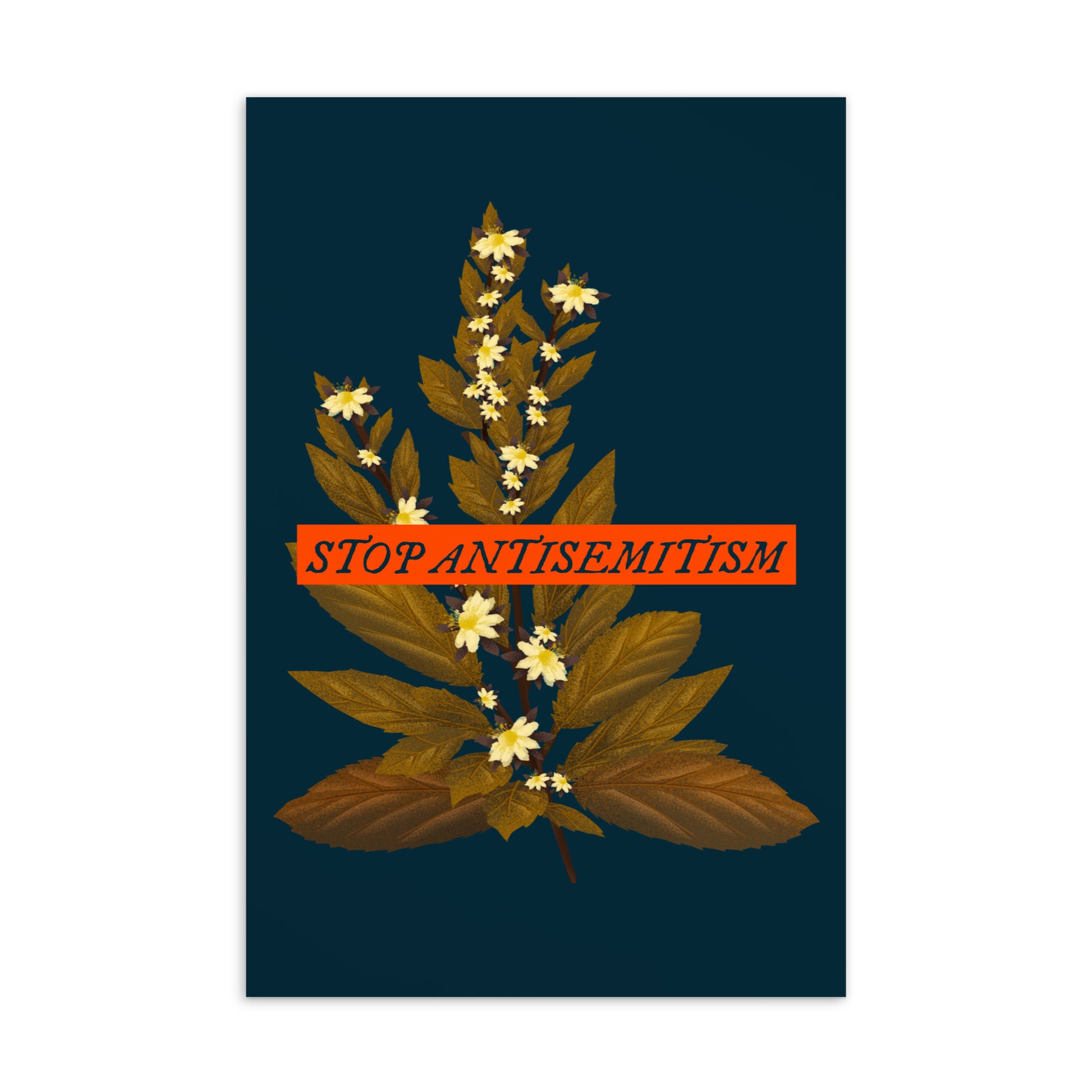 Stop Antisemitism | Plants & Flowers Edition | Standard Postcard