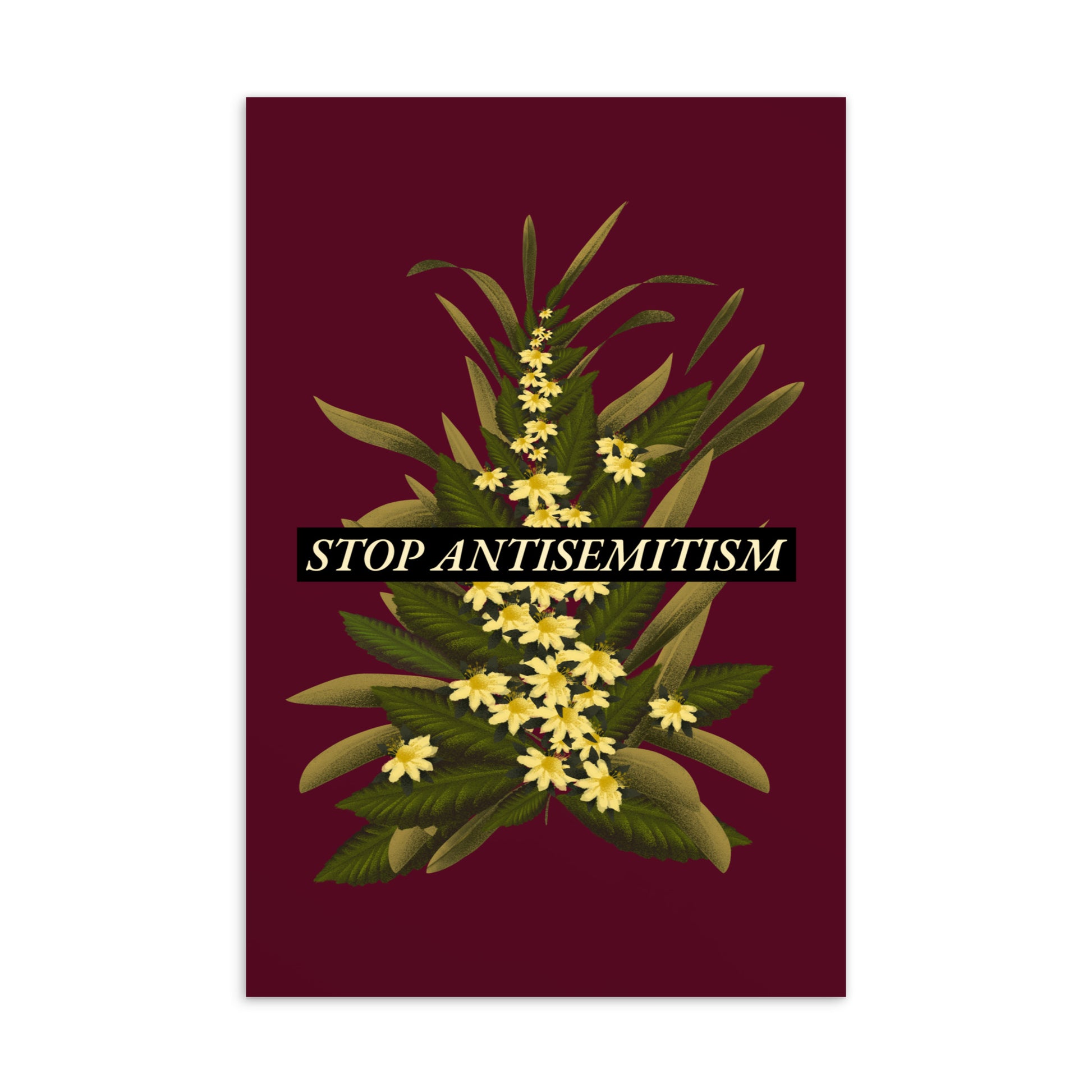 Stop Antisemitism | Plants & Flowers Edition | Standard Postcard