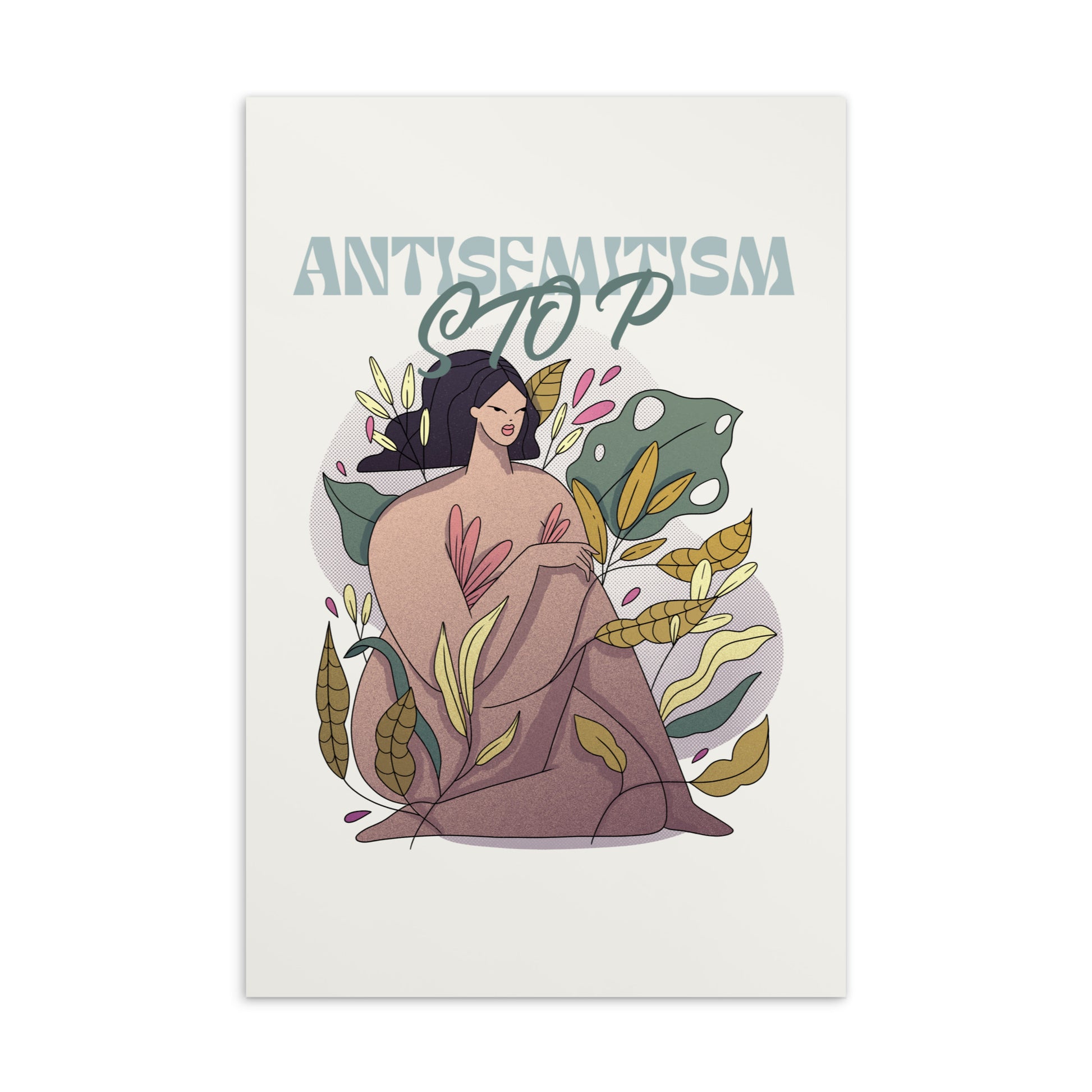 Stop Antisemitism | Plants & Flowers Edition | Standard Postcard