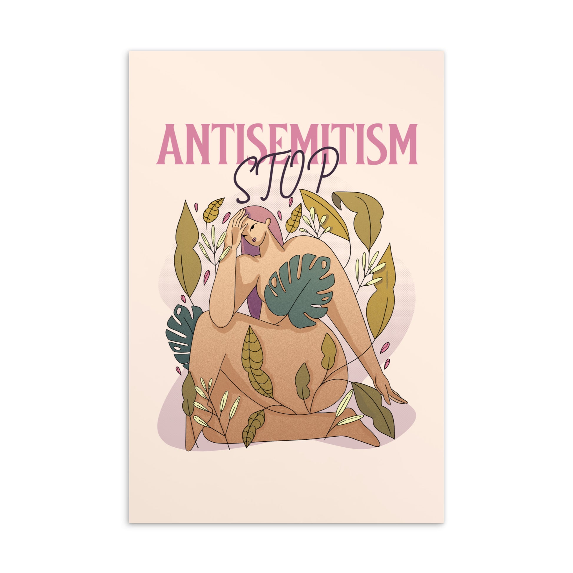 Stop Antisemitism | Plants & Flowers Edition | Standard Postcard