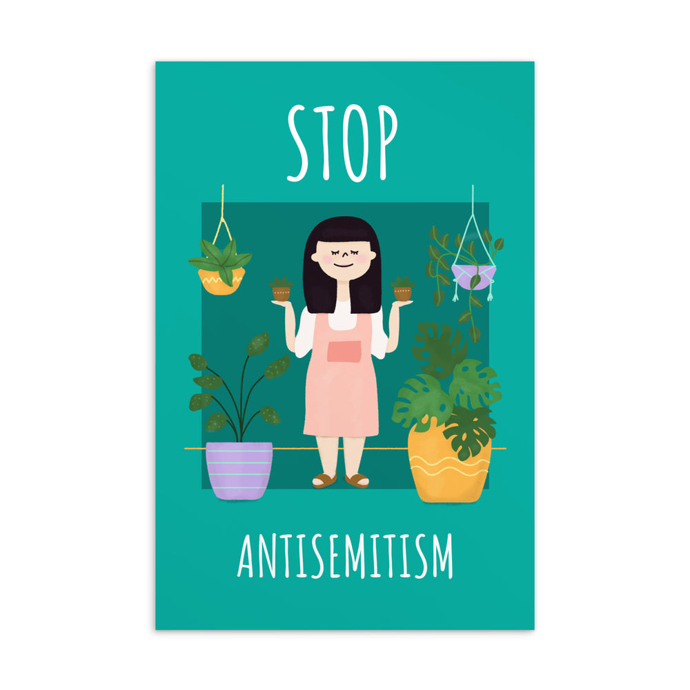 Stop Antisemitism | Plants & Flowers Edition | Standard Postcard