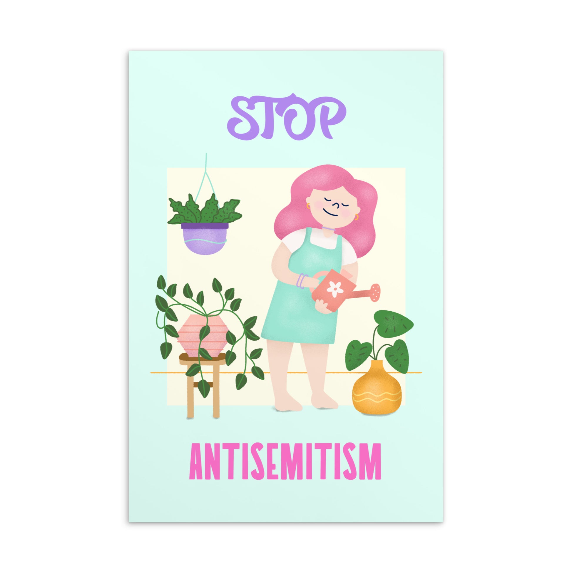 Stop Antisemitism | Plants & Flowers Edition | Standard Postcard