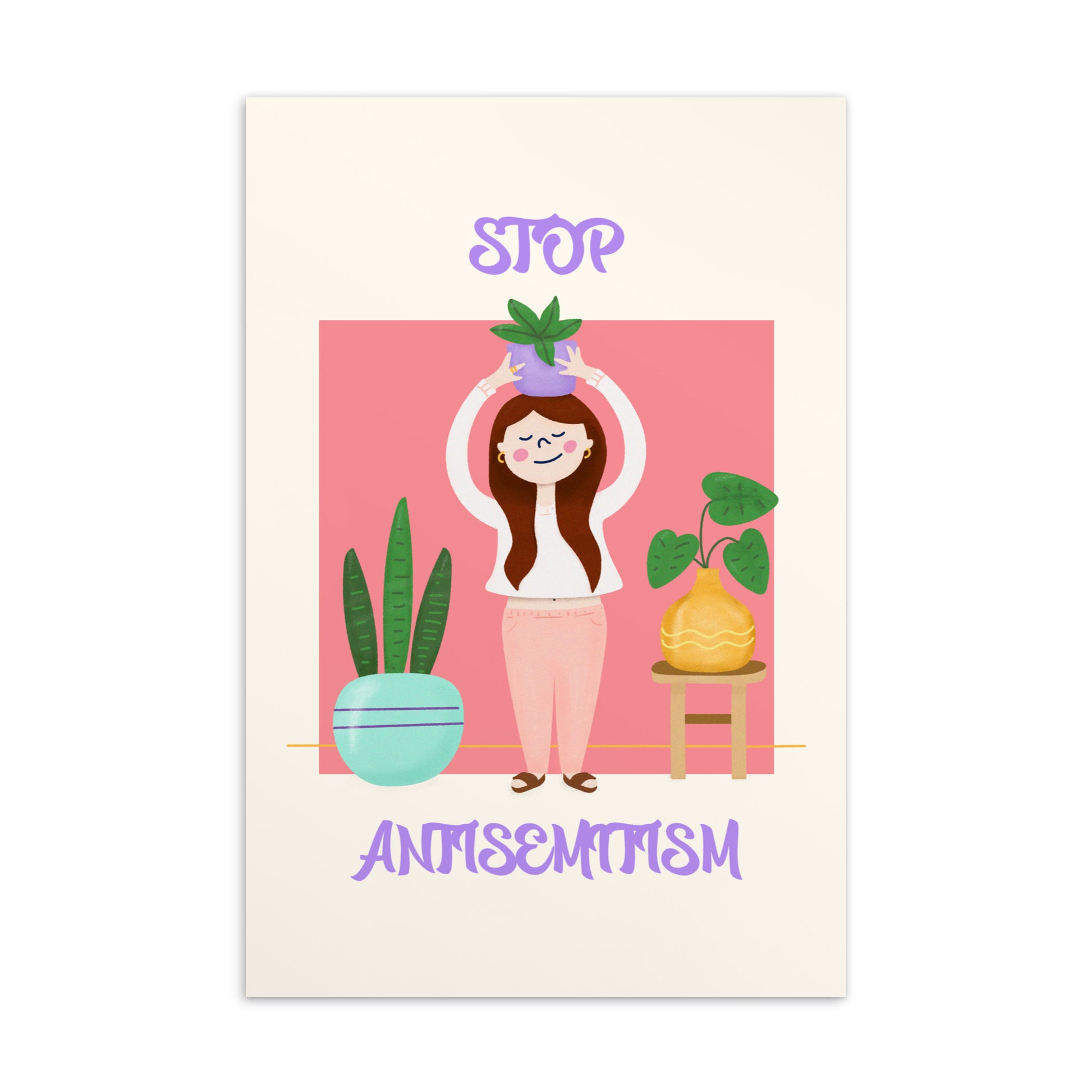 Stop Antisemitism | Plants & Flowers Edition | Standard Postcard