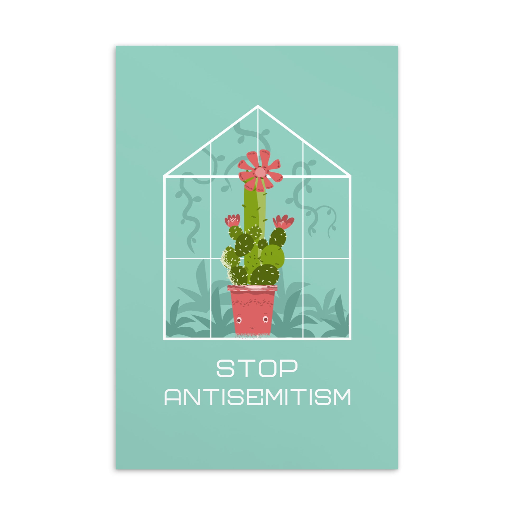 Stop Antisemitism | Plants & Flowers Edition | Standard Postcard
