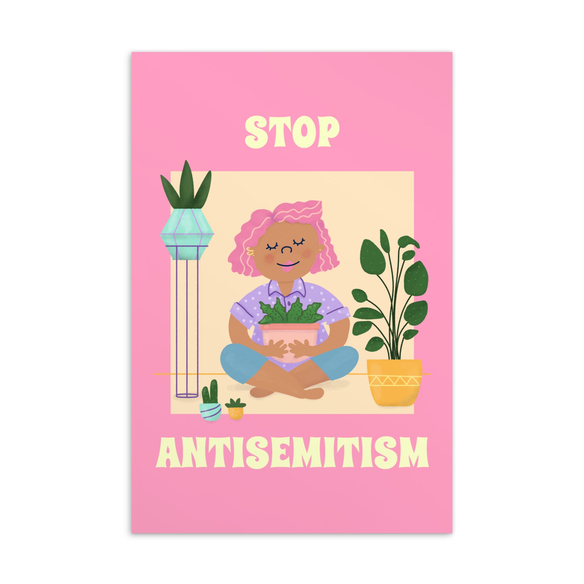 Stop Antisemitism | Plants & Flowers Edition | Standard Postcard