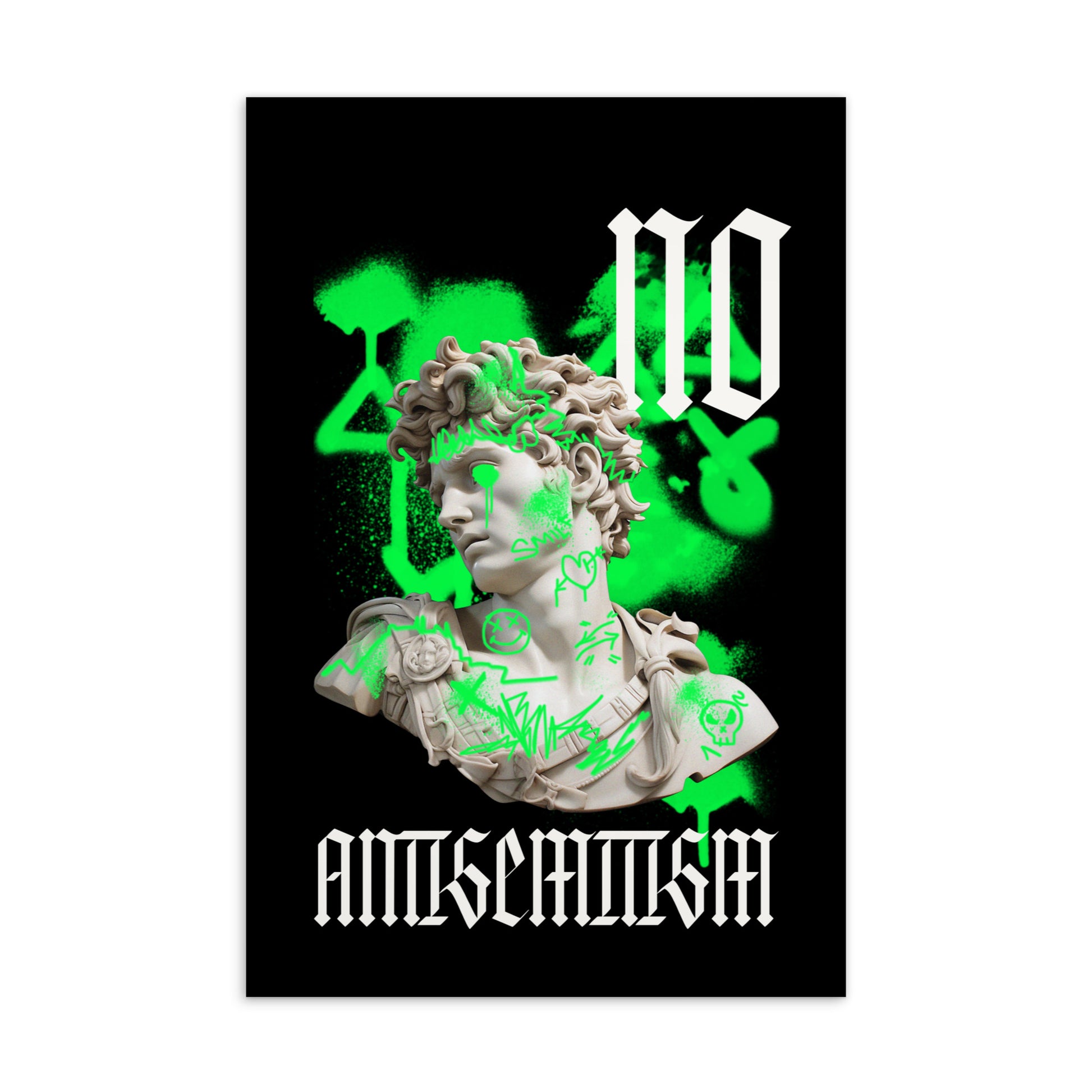 Graffiti Statue Anthem | No Antisemitism | Standard Postcard