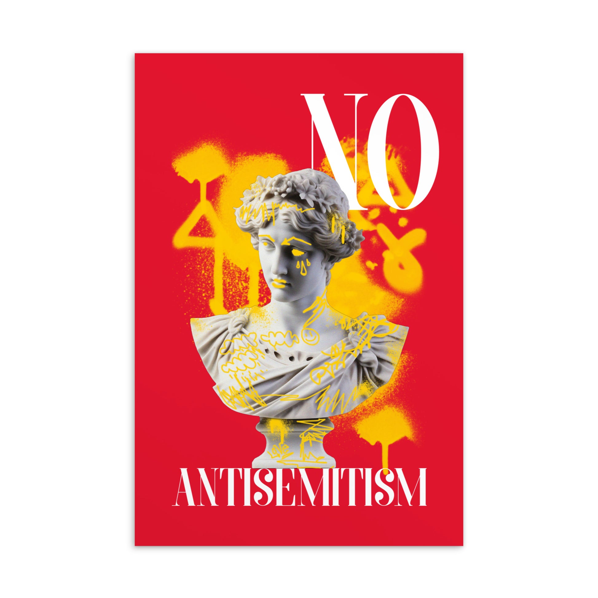 Graffiti Statue Anthem | No Antisemitism | Standard Postcard