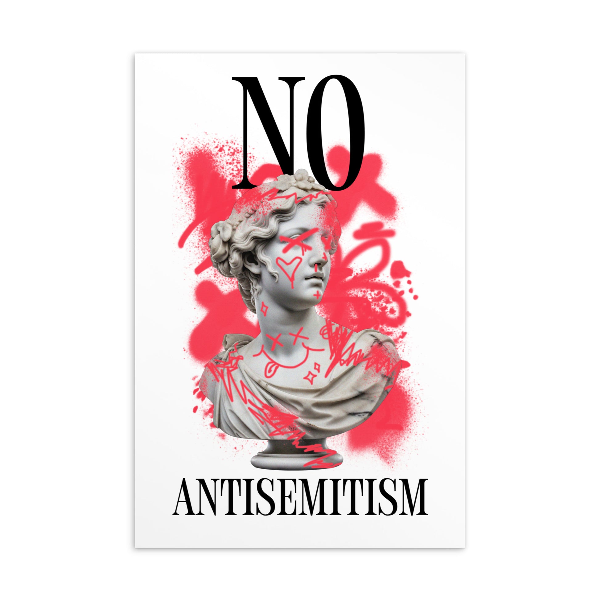 Graffiti Statue Anthem | No Antisemitism | Standard Postcard
