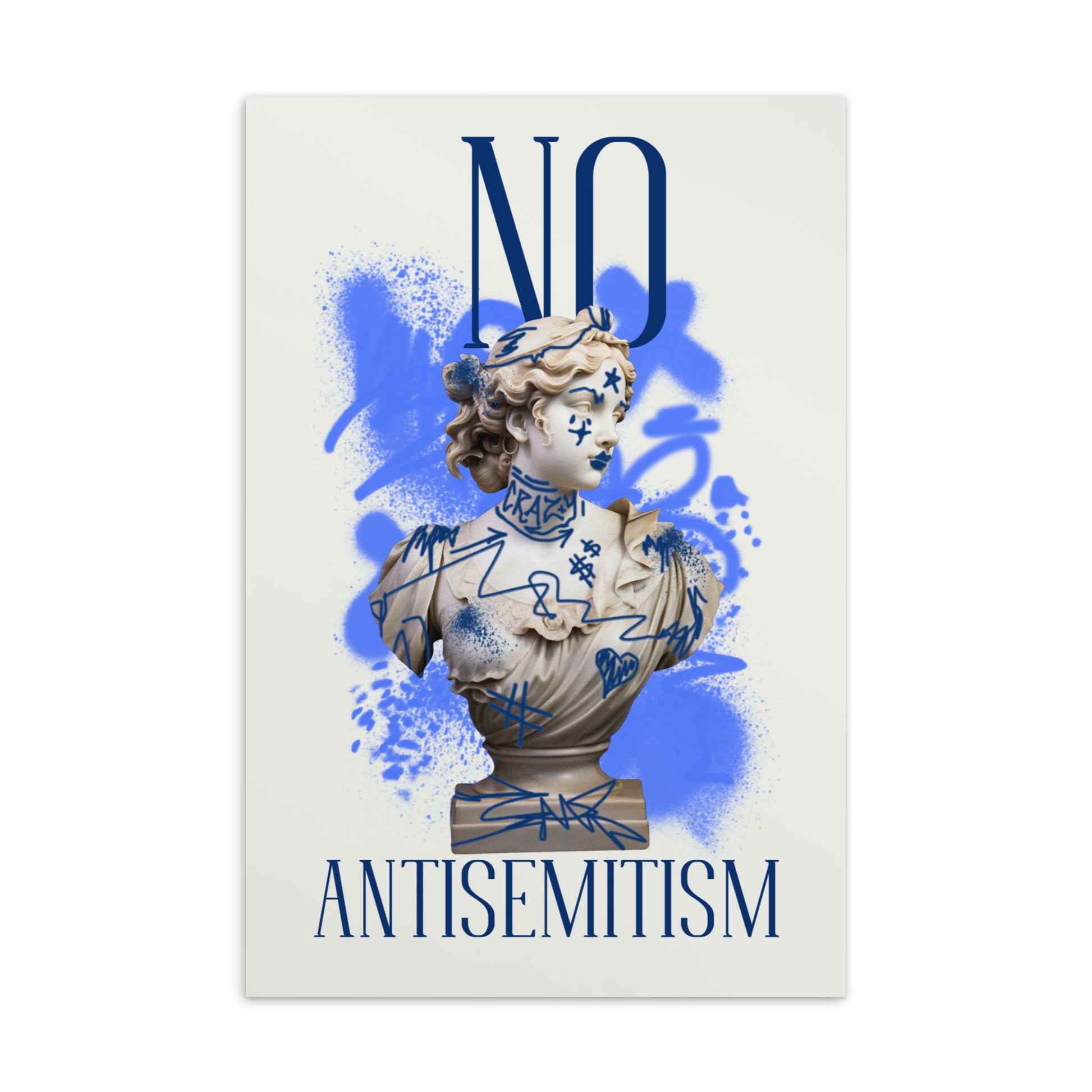 Graffiti Statue Anthem | No Antisemitism | Standard Postcard