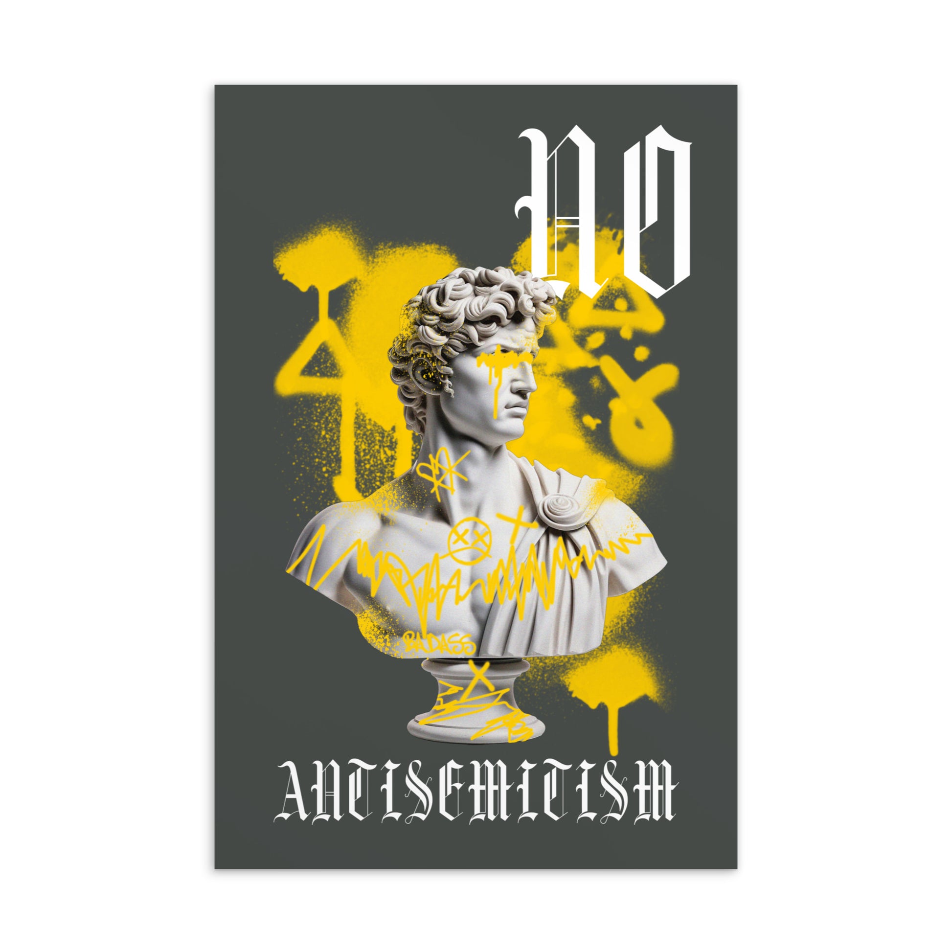 Graffiti Statue Anthem | No Antisemitism | Standard Postcard