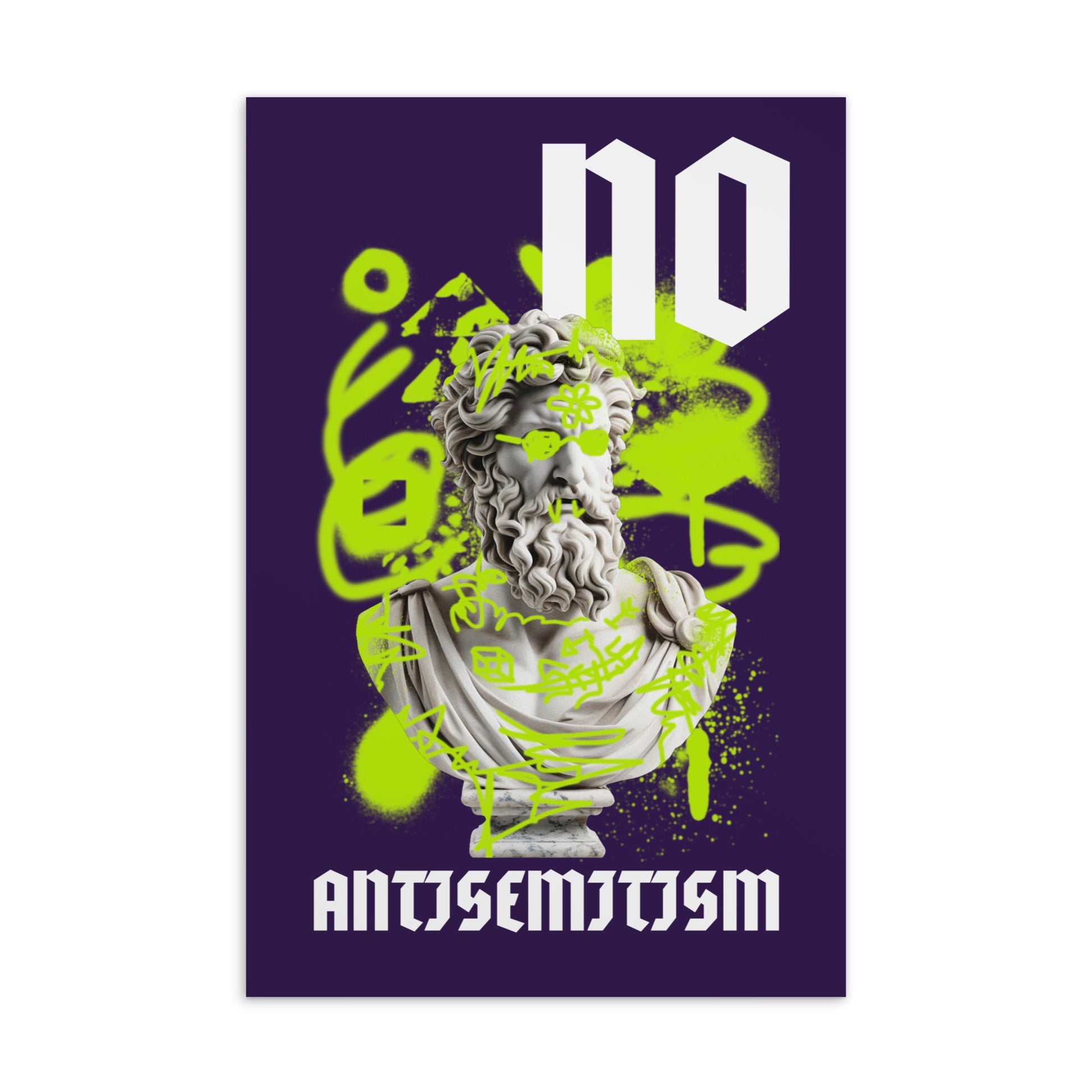 Graffiti Statue Anthem | No Antisemitism | Standard Postcard