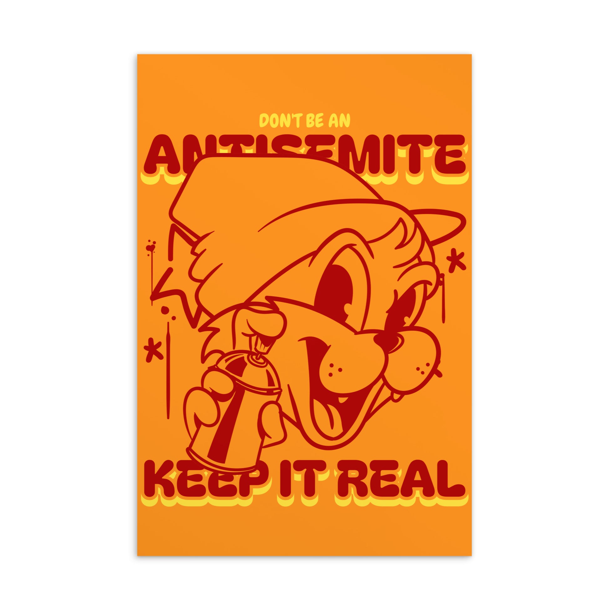 Streetart Graffiti Cartoon | Antisemitism | Standard Postcard
