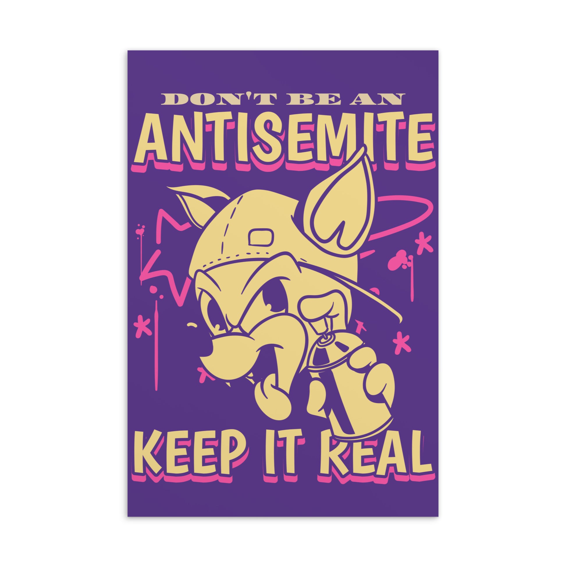 Streetart Graffiti Cartoon | Antisemitism | Standard Postcard