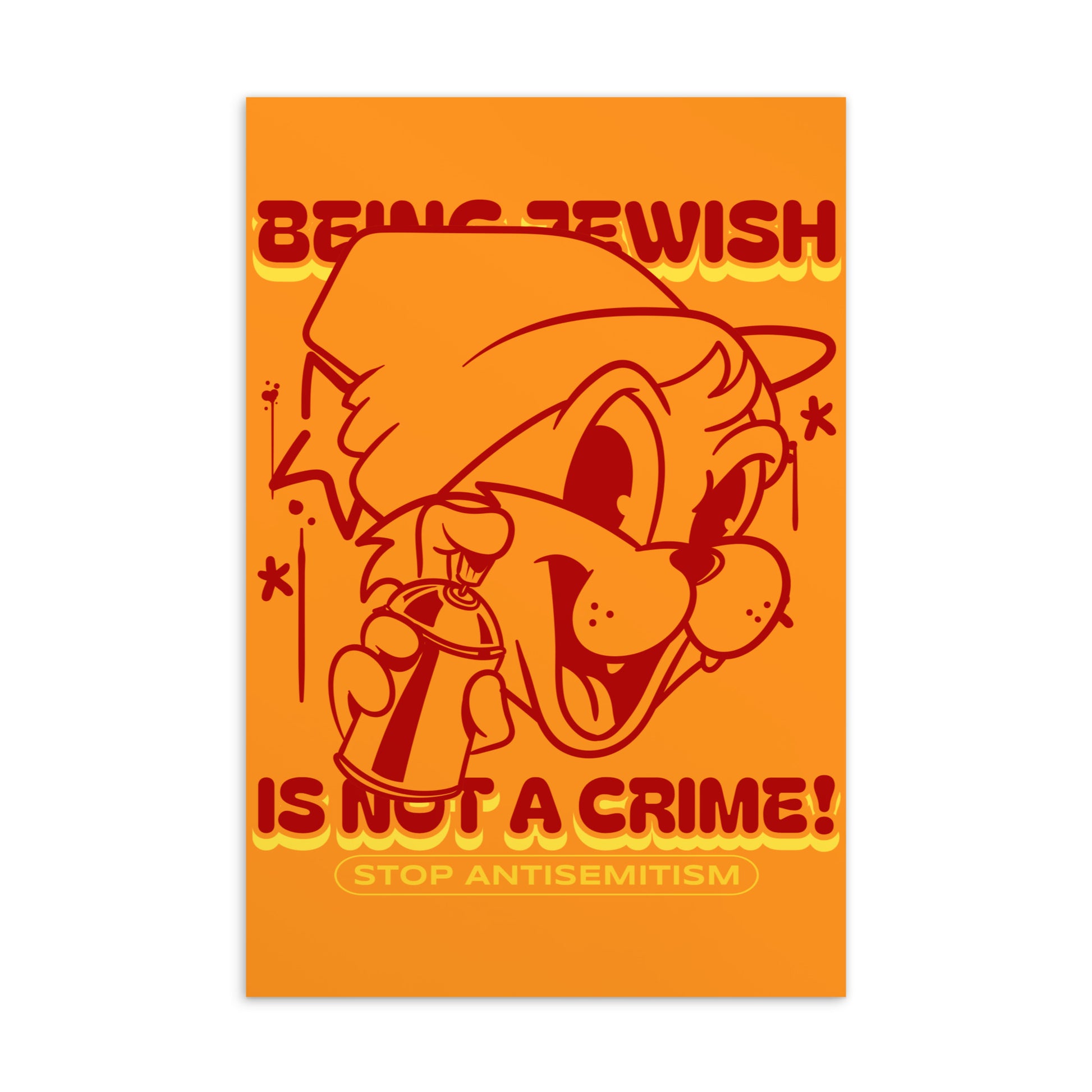 Streetart Graffiti Cartoon | Antisemitism | Standard Postcard