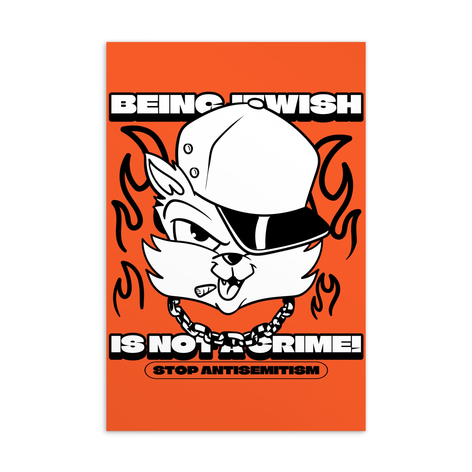 Streetart Graffiti Cartoon | Antisemitism | Standard Postcard