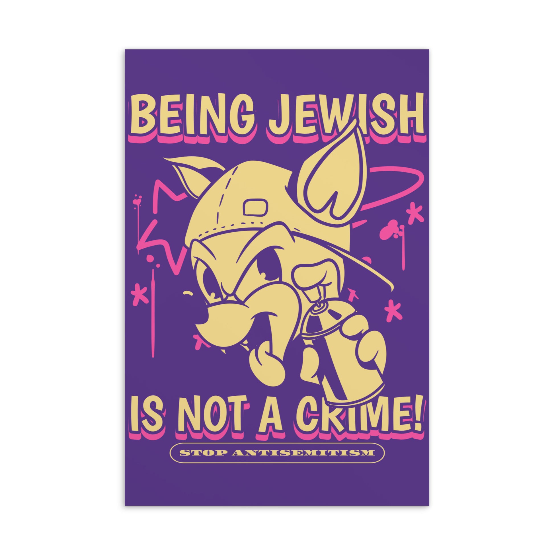 Streetart Graffiti Cartoon | Antisemitism | Standard Postcard