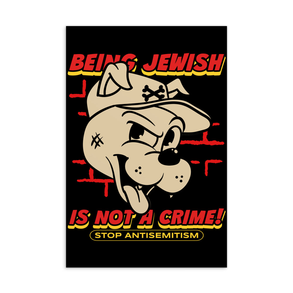 Streetart Graffiti Cartoon | Antisemitism | Standard Postcard