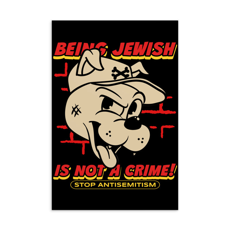 Streetart Graffiti Cartoon | Antisemitism | Standard Postcard