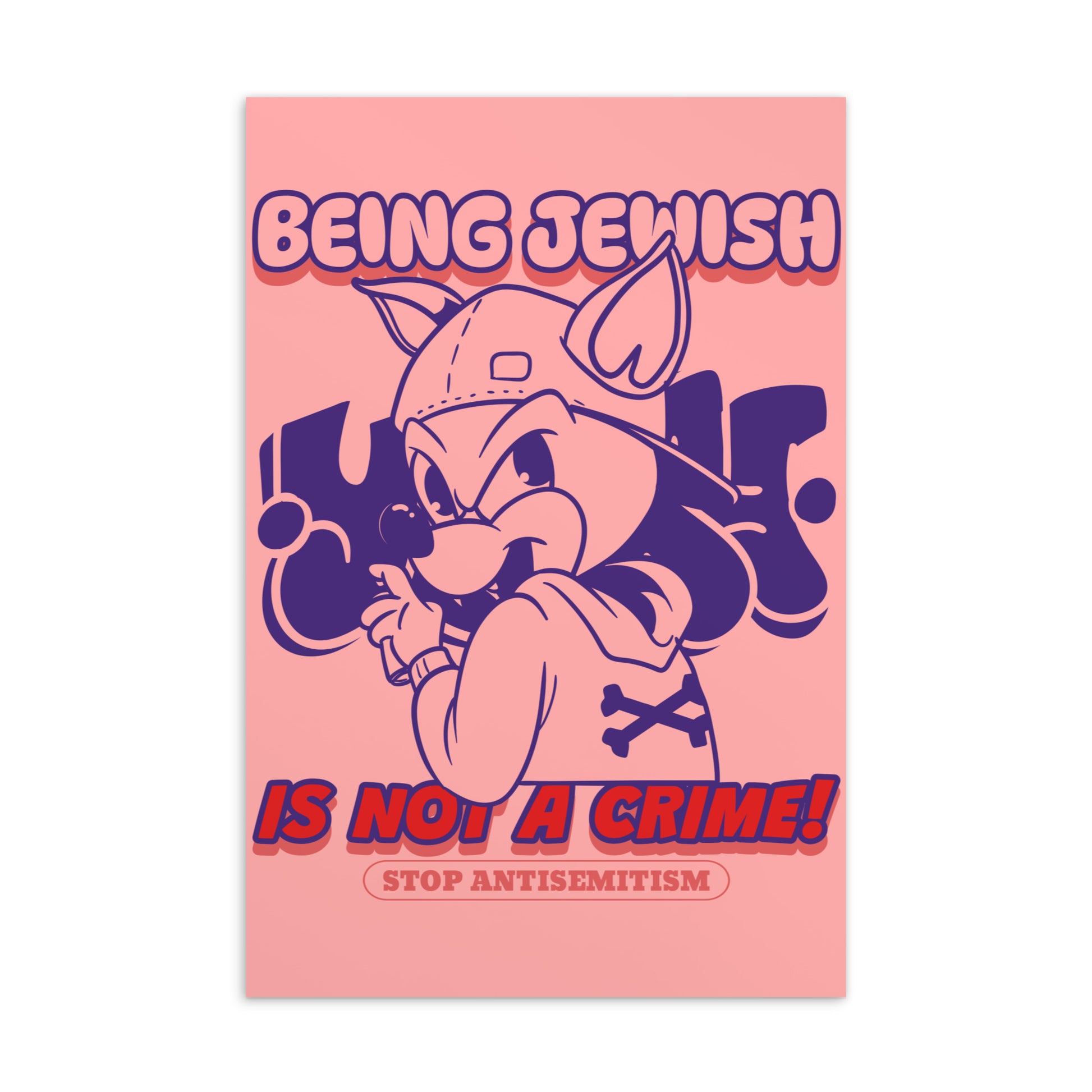 Streetart Graffiti Cartoon | Antisemitism | Standard Postcard