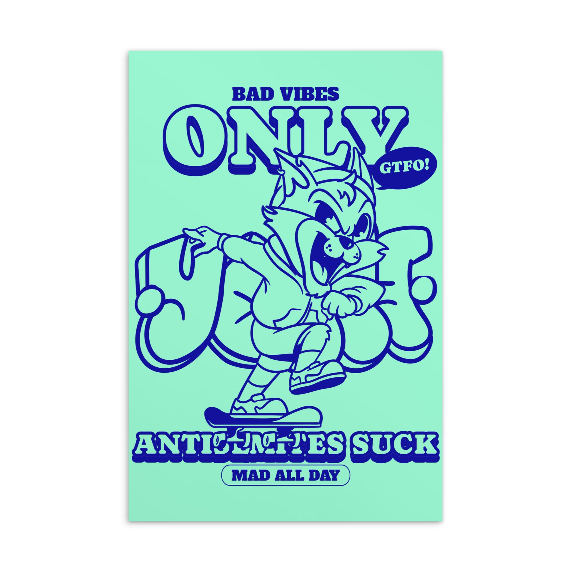 Streetart Graffiti Cartoon | Antisemitism | Standard Postcard