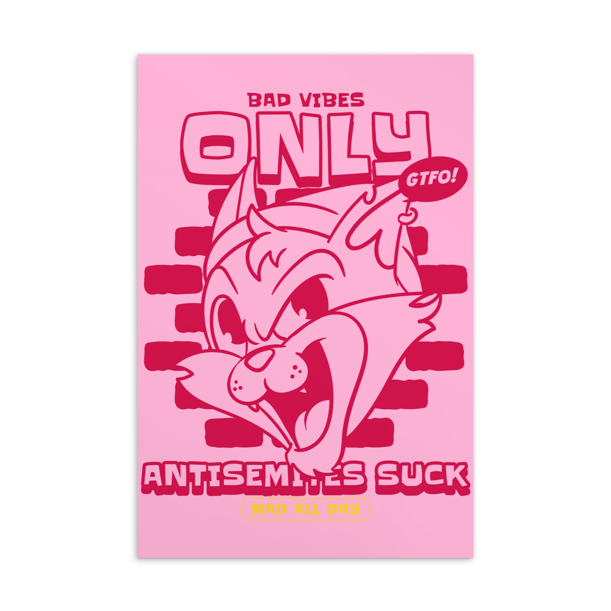 Streetart Graffiti Cartoon | Antisemitism | Standard Postcard